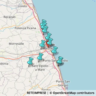 Mappa Via Volturno, 62012 Civitanova Marche MC, Italia (5.38909)