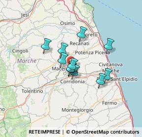 Mappa Via Lattanzio Ventura, 62100 Macerata MC, Italia (9.35818)