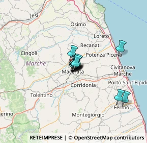 Mappa Via Vincenzo Gioberti, 62100 Macerata MC, Italia (6.64667)