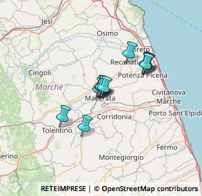 Mappa Via Fratelli Ciccarelli, 62100 Macerata MC, Italia (9.07417)