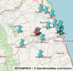 Mappa Via Vincenzo Gioberti, 62100 Macerata MC, Italia (14.3015)