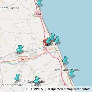 Mappa Via Cesare Pascarella, 62012 Civitanova Marche MC, Italia (5.45545)