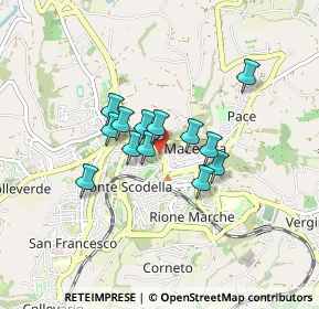 Mappa Via Giuseppe e Bartolomeo Mozzi, 62100 Macerata MC, Italia (0.61)