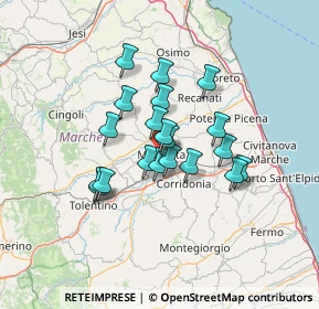 Mappa Via Giuseppe e Bartolomeo Mozzi, 62100 Macerata MC, Italia (10.271)