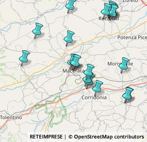 Mappa Piaggia dell'Università, 62100 Macerata MC, Italia (9.0365)