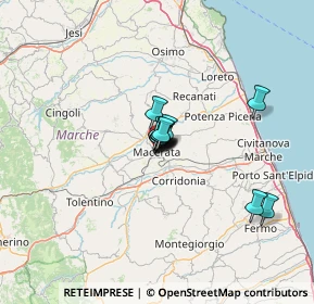 Mappa Piaggia dell'Università, 62100 Macerata MC, Italia (6.62583)