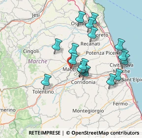 Mappa PRESSO ITE, 62100 Macerata MC, Italia (13.73294)