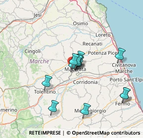 Mappa Via Nicolò Piccinino, 62100 Macerata MC, Italia (12.32167)