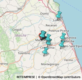 Mappa Vicolo Luigi Viscardi, 62100 Macerata MC, Italia (7.29545)