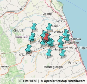 Mappa Agenzia Investigativa Macerata Investigazioni Investigatore Privato, 62100 Macerata MC, Italia (9.31474)