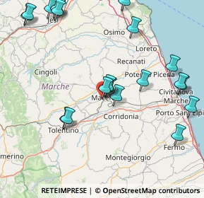Mappa Via Rosato Rosati, 62100 Macerata MC, Italia (20.3935)