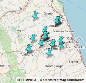 Mappa Via Rosato Rosati, 62100 Macerata MC, Italia (10.102)