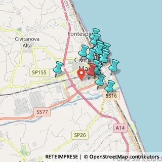 Mappa Via Generale Enrico Cialdini, 62012 Civitanova Marche MC, Italia (1.34944)