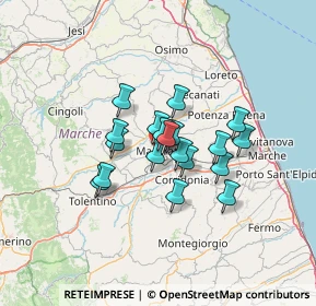 Mappa Piazza Guglielmo Marconi, 62100 Macerata MC, Italia (9.32842)