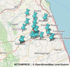 Mappa Via S. G. Bosco, 62100 Macerata MC, Italia (10.2785)