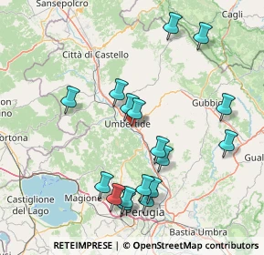 Mappa Via 1ᵒ Maggio, 06019 Umbertide PG, Italia (16.86353)