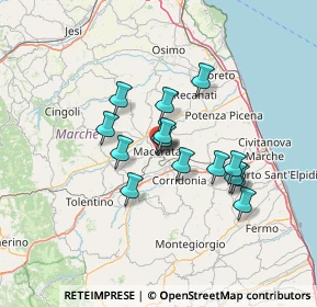 Mappa Via Ireneo Aleandri, 62100 Macerata MC, Italia (10.47333)