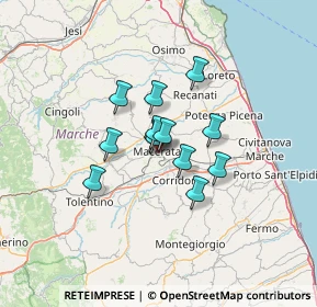 Mappa Via Ireneo Aleandri, 62100 Macerata MC, Italia (8.47)