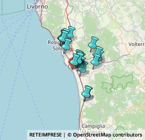 Mappa Via Benedetto Zaccaria, 57023 Cecina LI, Italia (7.909)