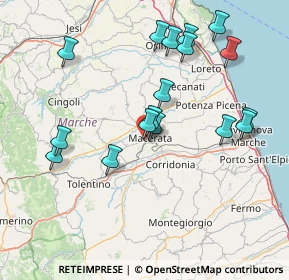 Mappa Via Cioci, 62100 Macerata MC, Italia (16.21471)
