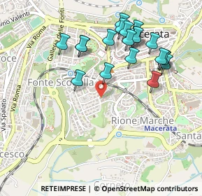 Mappa Via Mario Bata`, 62100 Macerata MC, Italia (0.5295)