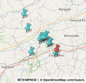 Mappa Via Mario Bata`, 62100 Macerata MC, Italia (4.48364)