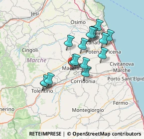 Mappa Via Mario Bata`, 62100 Macerata MC, Italia (11.63)