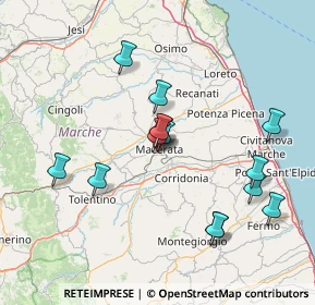 Mappa Via Mario Bata`, 62100 Macerata MC, Italia (14.47571)