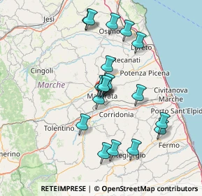 Mappa Via Mario Bata`, 62100 Macerata MC, Italia (13.72278)