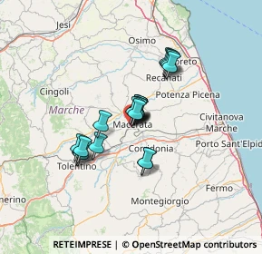 Mappa Via Mario Bata`, 62100 Macerata MC, Italia (9.17053)