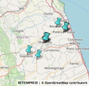 Mappa Via Mario Bata`, 62100 Macerata MC, Italia (9.21)