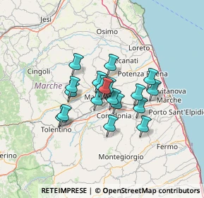 Mappa Via Vincenzo Pancalducci, 62100 Macerata MC, Italia (9.19053)