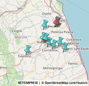 Mappa Via Vincenzo Pancalducci, 62100 Macerata MC, Italia (9.67182)