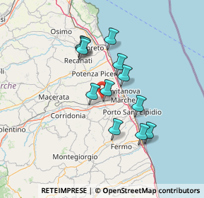 Mappa 62010 Montecosaro MC, Italia (11.98167)