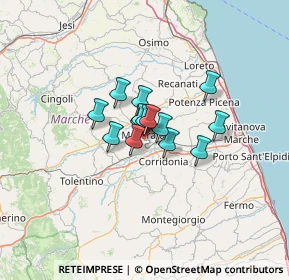 Mappa Via Cincinelli, 62100 Macerata MC, Italia (7.09857)