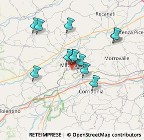 Mappa Via Cincinelli, 62100 Macerata MC, Italia (6.375)