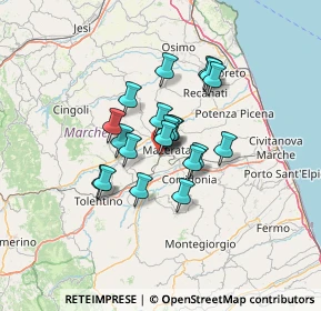 Mappa Via Francesco Mancini, 62100 Macerata MC, Italia (9.3585)