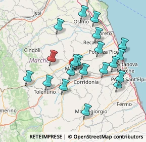 Mappa Via Francesco Mancini, 62100 Macerata MC, Italia (14.708)
