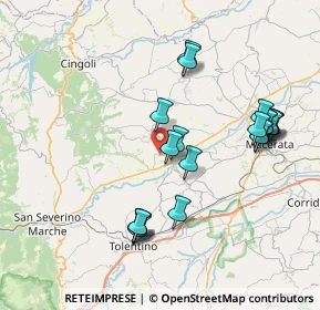 Mappa Contrada Valcerasa, 62010 Treia MC, Italia (8.0155)