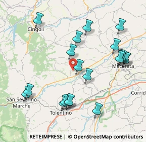 Mappa Contrada Valcerasa, 62010 Treia MC, Italia (8.9885)