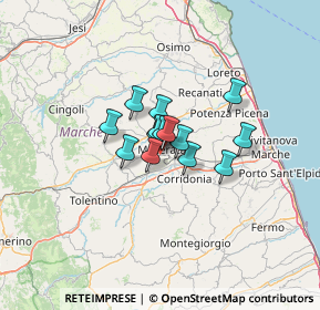 Mappa Via Enrico Mattei, 62100 Macerata MC, Italia (7.05571)