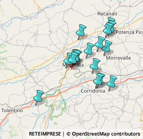 Mappa Via Enrico Mattei, 62100 Macerata MC, Italia (6.05529)