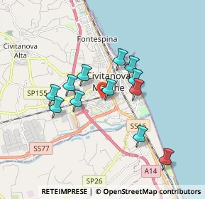 Mappa Via Fratelli Bandiera, 62011 Civitanova Marche MC, Italia (1.57333)