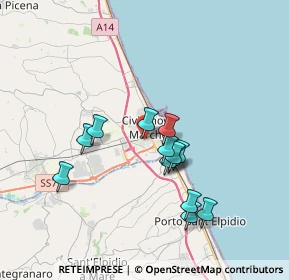 Mappa Via Fratelli Bandiera, 62011 Civitanova Marche MC, Italia (3.15846)