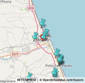 Mappa Via Fratelli Bandiera, 62011 Civitanova Marche MC, Italia (4.42167)