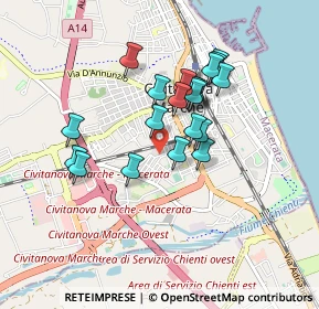 Mappa Via Fratelli Bandiera, 62011 Civitanova Marche MC, Italia (0.7445)