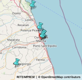 Mappa Via Fratelli Bandiera, 62011 Civitanova Marche MC, Italia (36.50333)