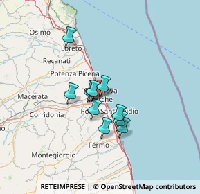 Mappa Via Fratelli Bandiera, 62011 Civitanova Marche MC, Italia (9.21455)