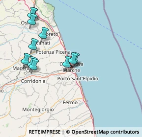 Mappa Via Fratelli Bandiera, 62011 Civitanova Marche MC, Italia (16.9025)