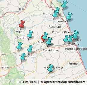 Mappa Via Luigi Cadorna, 62100 Macerata MC, Italia (16.95118)